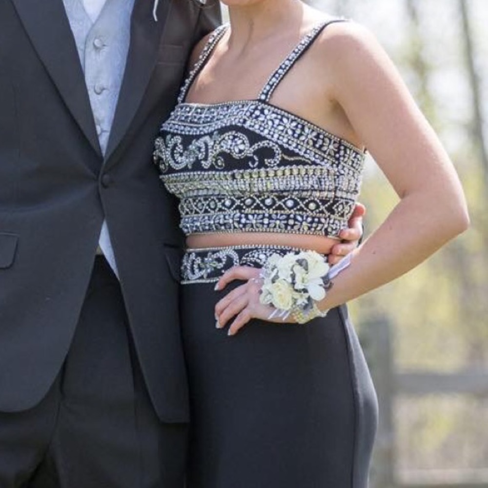 Black Two-Piece Gown